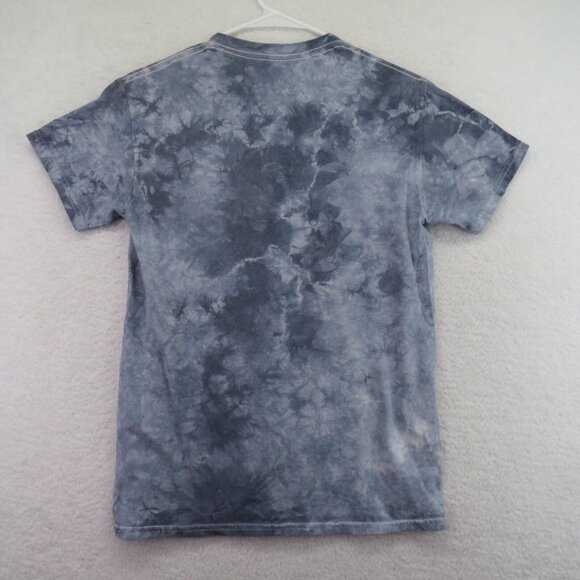 Popular Poison T Shirt Mens Small Gray Tie Dye Mentally Gone Mushrooms Skull - Picture 3 of 6